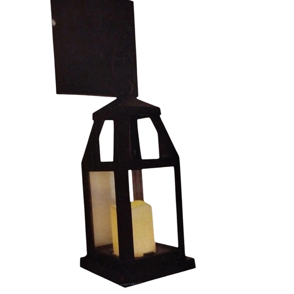 Elegant Black Lantern with LED Candle - Picture 4 of 5